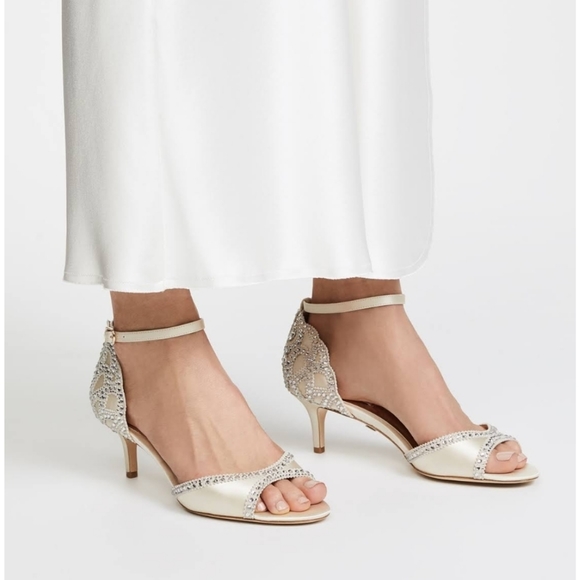 Badgley Mischka GILLIAN ANKLE STRAP EVENING SHOE - Picture 2 of 13